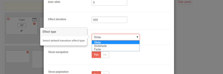 YJSG Template Framework v2.0.0<br/>Top1 module position Slides settings