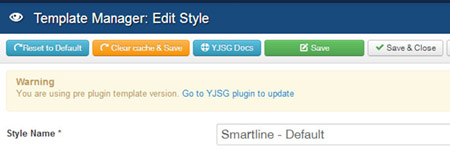 YJSG Template Framework v2.0.0<br/>Old Smartline template manager