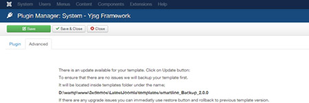 YJSG Template Framework v2.0.0<br/>YJSG Update Available