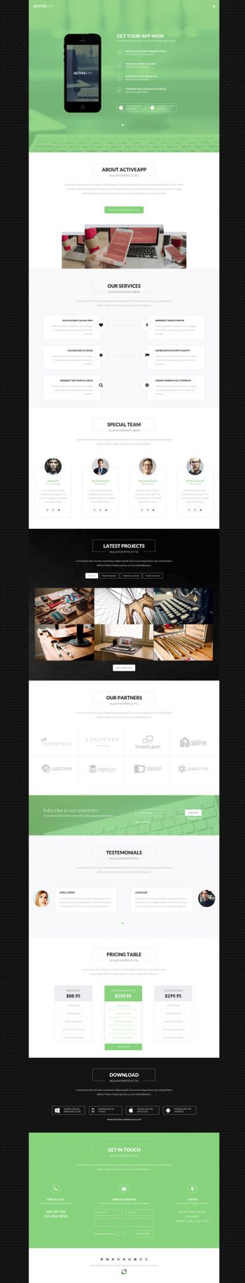 Activeapp - Joomla software presentation template