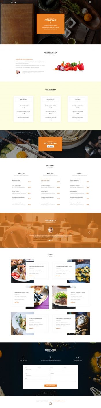 Foody - Restaurant Joomla Template