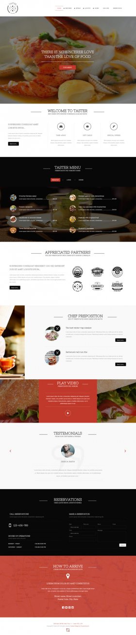 Taster - Joomla Restaurant Template